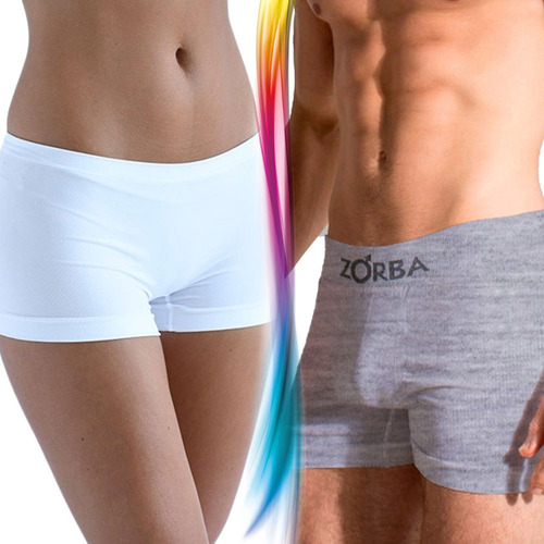 Combo 6 Boxer Zorba Hombre + 6 Boxer Mini Short Mujer