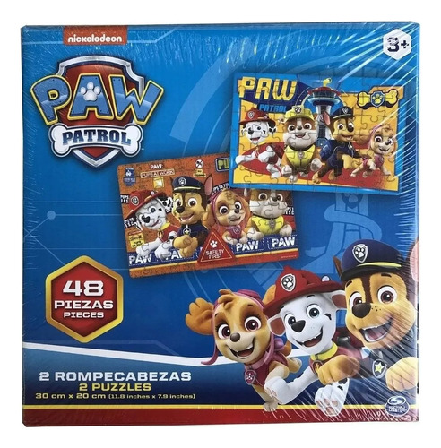 Puzzle Rompecabezas X2 Paw Patrol 48piezas Caffaro 1607