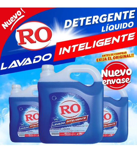 Detergente Liquido Ro 5 Litros Lavado Inteligente Nuevo