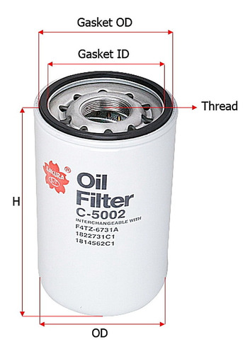 Filtro De Aceite Sellado Ford F59 8 Cil 7.3l Diesel 94/97