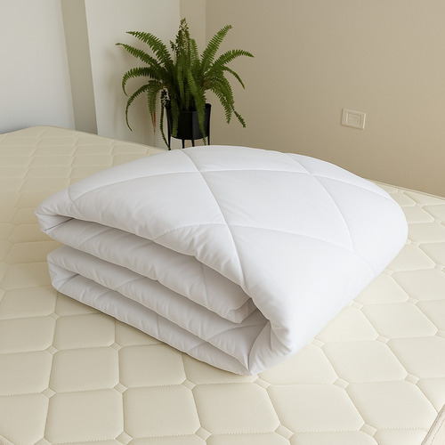 Forro De Colchon 1.5 Plz 30cm Acolchado Impermeable Algodon