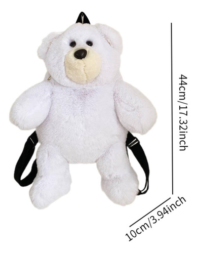 Mochila De Felpa Con Lindo Patrón De Oso Para Estudiantes,