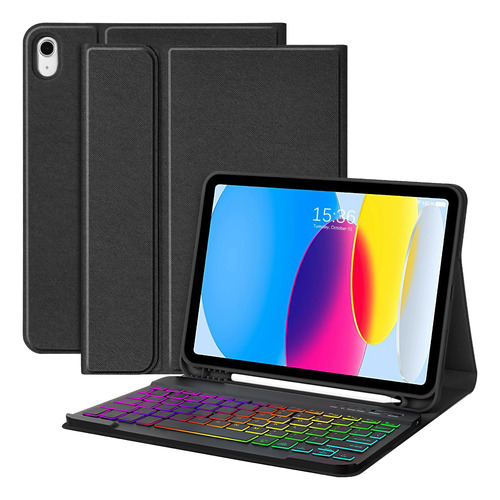 Funda Con Teclado Fuwang / Para iPad 10.9 / Black