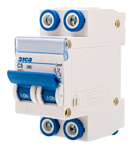 Imagen 4 de 6 de Llave Térmica Sica - Bipolar 5a - Capacidad 3000a - Iram