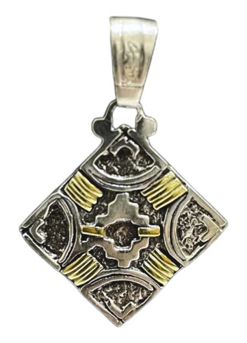 Medalla Guarda Pampa 20mm Plata 925 Y Oro