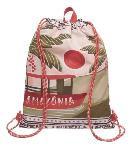 Bolsa Farm Praiana Revoada Tropical Branca
