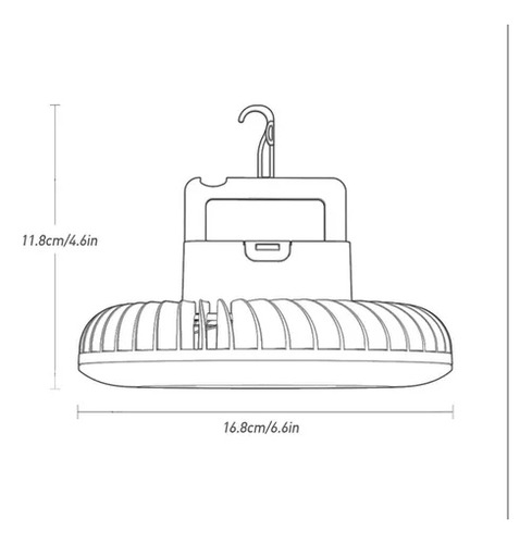 Ventilador De Acampada Con Luz Usb Unova Y Batería Externa
