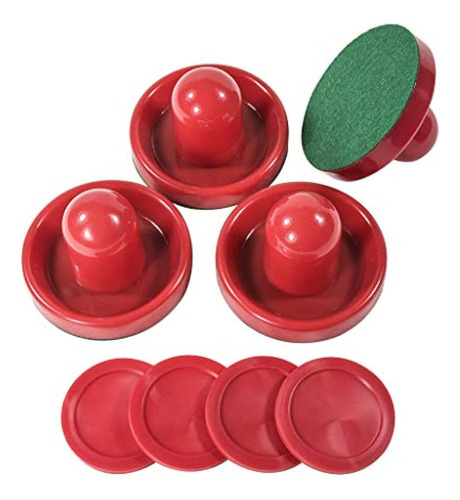 Js & Yy Air Hockey Pucks And Paddles, Set 4 Pushers Pucks, A