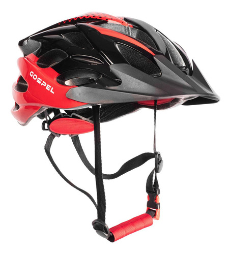 Casco Bicicleta Ciclista Talla M Rojo Con Luz Sl701 Gospel