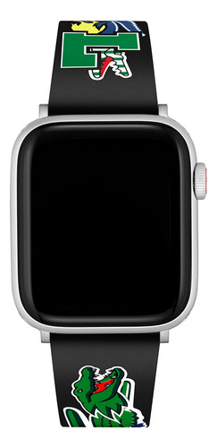 Correa Lacoste Comic Print Compatible Apple Watch Unisex Color Negro Talla 42mm-44mm