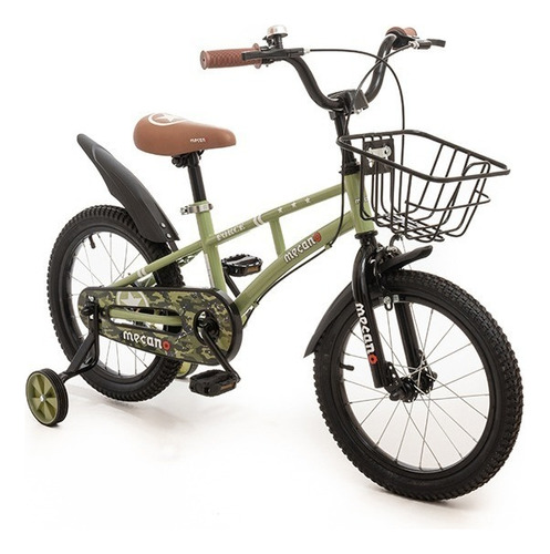 Bicicleta Force Niños 086 Rodado 12 Con Rueditas Love Color Verde