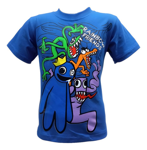 Remera Rainbow Friends Doble Estampa 100% Algodon Premium