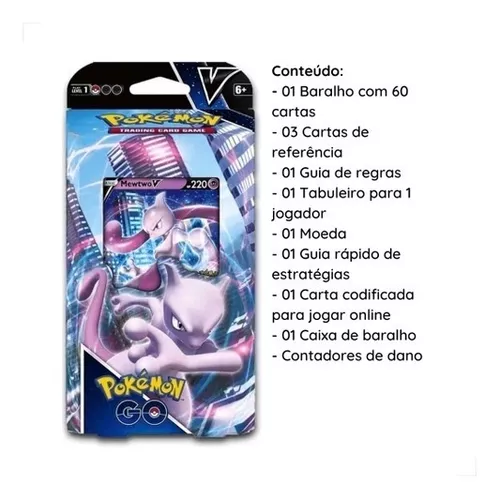 Jogo de Cartas Pokémon Go Mewtwo-V Fr (Idade Mínima Recomendada: 6 Anos)