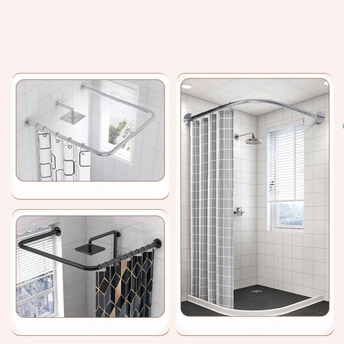 Cortina De Ducha Curva Varilla Expandible De Hardware