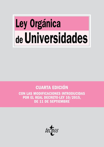 Ley Orgánica De Universidades (libro Original)