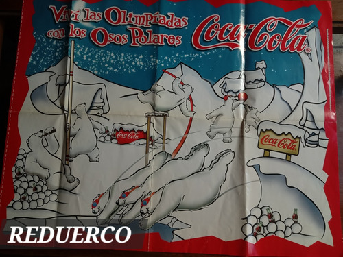Lámina Póster Olimpíadas 2004 Coca Cola Osos Polares C (Usado)