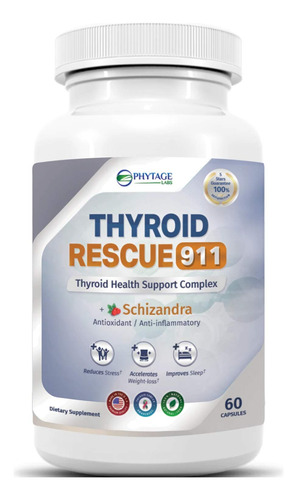 Phytage Labs Suplemento Thyroid Rescue 911, Frmula Energtica