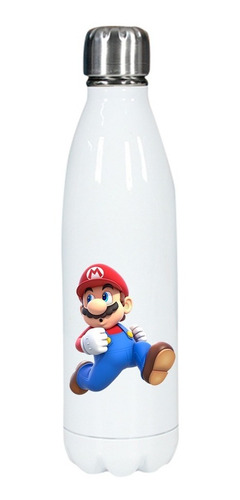 Botella Blanca Acero Inoxidable - Super Mario Bros