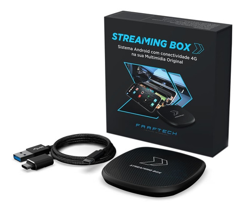 Streaming Box Q7 2021 Com Carplay 4g Wi-fi Sd Card