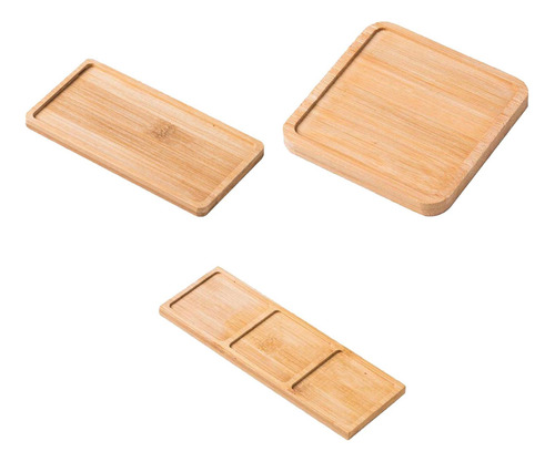 3 Bandejas De Baño De Madera Para Tocador, Bandejas