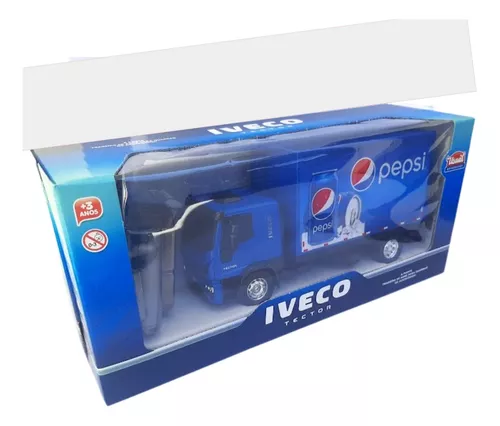 Caminhão Iveco Tector Baú com acessórios - Usual Brinquedos - Azul