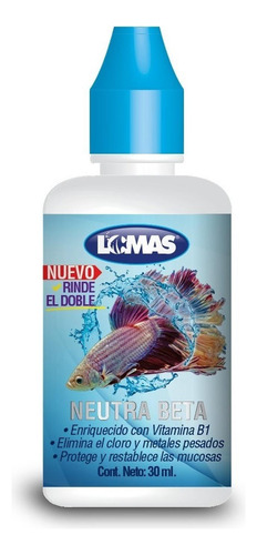 Neutra Beta 30ml Elimina Cloro Protege Mucosas Peces Lomas