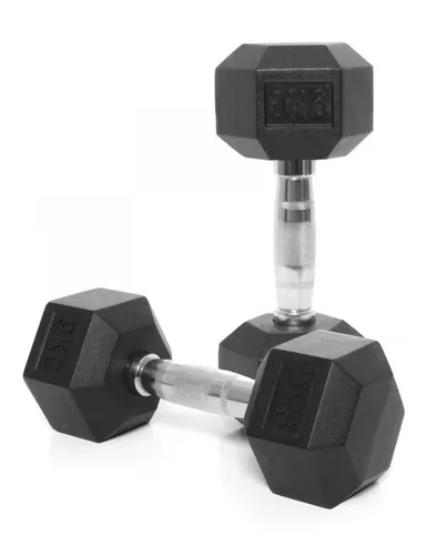 Par Mancuernas Hexagonales 9 Kilos C u Pesas Lobosportcl