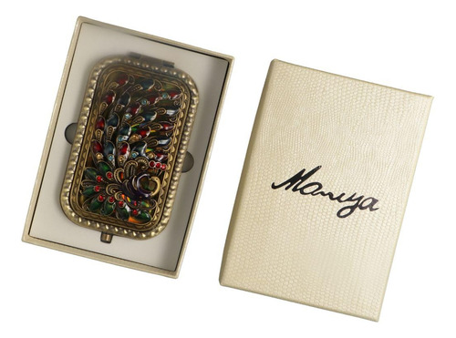 Espejo De Maquillaje Clásico Portátil Mini Espejo De Metal P
