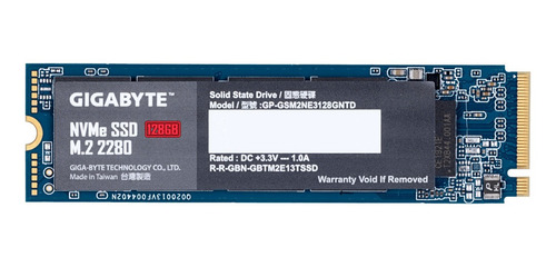 Imagen 2 de 6 de Disco Solido Interno Gigabyte 128gb M.2 2280 Gsm2ne3128gntd!