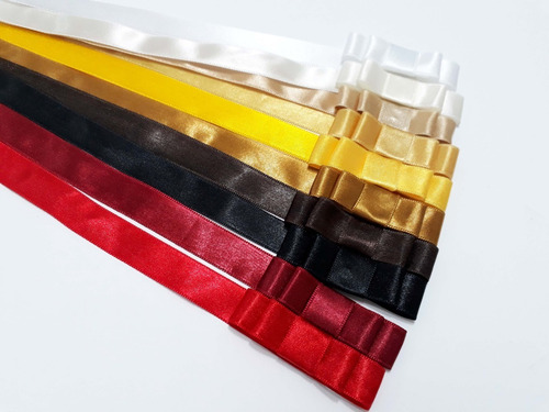12 Laços Duplo Em Cetim Nº3 Com Fita 25cm