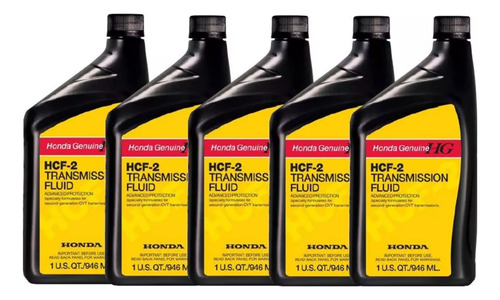 Pack 5 Aceites Transmisión Hcf-2 Cvt Honda 2da Generación