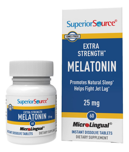 Superior Source Melatonina Extra Fuerte 25mg 60 Tabletas
