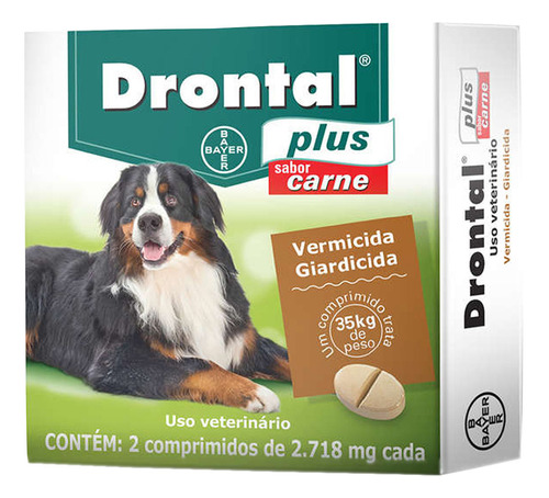 Vermífugo Drontal Plus Sabor Carne Para Cães Bayer