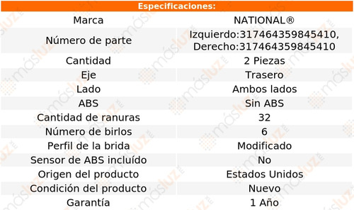 2- Mazas Traseras Sin Abs Pathfinder 2005/2012 National