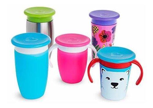 Tapas Munchkin Miracle 360 Para Vasos, 4 Unidades, Los Color