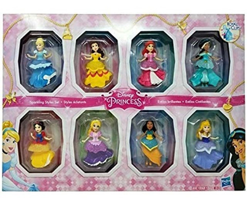 Disney Princesas Sparkling Styles - Juego De 8 Muñecas Pequ