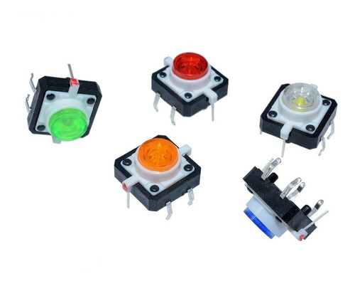 Mini Pulsadores Switches Botones De Colores 12x12x7.3mm