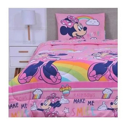 Plumón Reversible Infantil Minnie 1,5 Plaza 185x225cm Disney