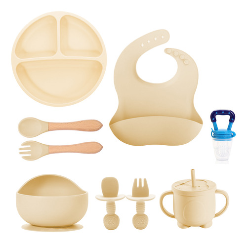 Set De Alimentación Silicona Dividida Con Ventosa Bebés 6pcs