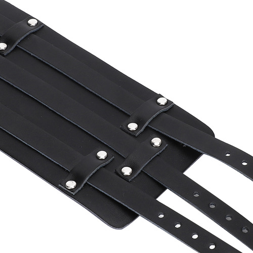 Pulsera Ancha De Cuero Para Hombre Y Mujer Ajustable