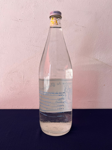 Antigua Botella Aguas De Lourdes 1 Litro Agua Mineral Soda (Usado)