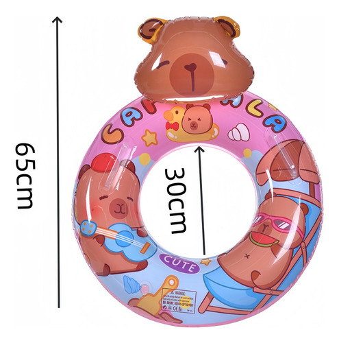 Boya Salvavidas Inflable Con Patrón De Capibara Para Niños