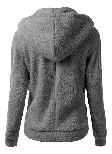 Abrigo De Piel Largo Con Capucha Para Mujer De Talla Grande