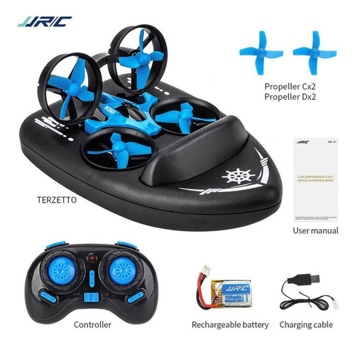 J Para Jjrc H36f Rc Drone, Barco, Coche, 6 Ejes, Land Water
