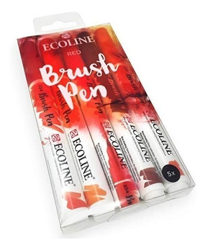 Ecoline Brush Pen Marcador Set X 5 Unidades Rojos