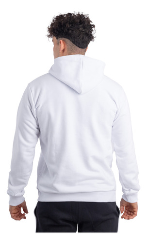 Buzo Reebok Identity Big Stacked Logo Hombre Moda Blanco