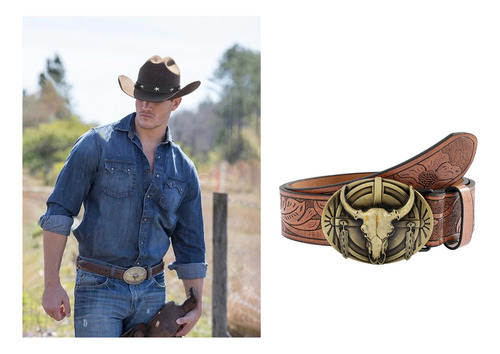 Cinturón Con Hebilla Para Hombre, Pantalones Vaqueros Vintag