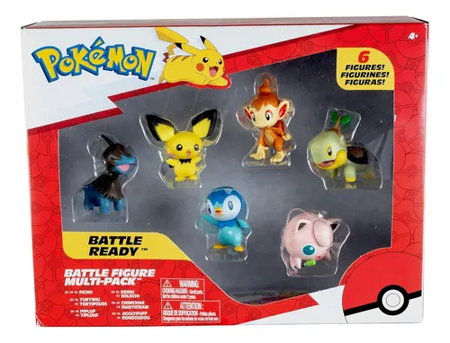 Pokemon Pack De 6 Figuras Combate Mu ecos Pichu Jigglypuff