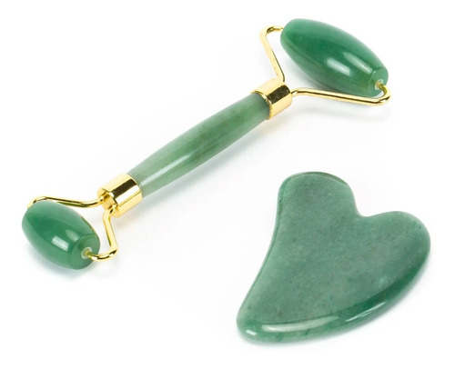 Skinstone Set Rodillo + Gua Sha Jade