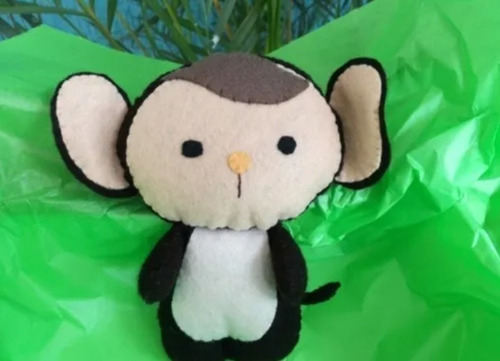 Paquete 6 Figuras De Fieltro De Animales De Selva Para Bebé